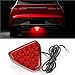 TKJBHGPK 19LED Brake Signal Light F1 Triangle Style Sport Car Rear Third Brake Lights Auto Tail Warning Lamp 12V(White)