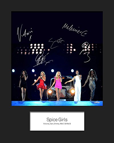FRAME SMART Spice Girls #5 | Foto montada, reimpresión de Firma | Tamaño 10x8 para Marcos de 10x8 Pulgadas | Máquina Cortada | Exhibición de la Foto | Presente, Regalo, Coleccionable
