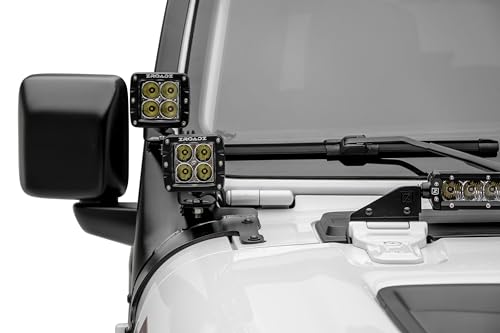 Jeep JL, Gladiator Front Roof LED Bracket to mount (1) 50 or 52 Inch Straight LED Light Bar and (4) 3 Inch LED Pod Lights - PN #Z374831-BK4 by ZROADZ - Used condition - Image 9