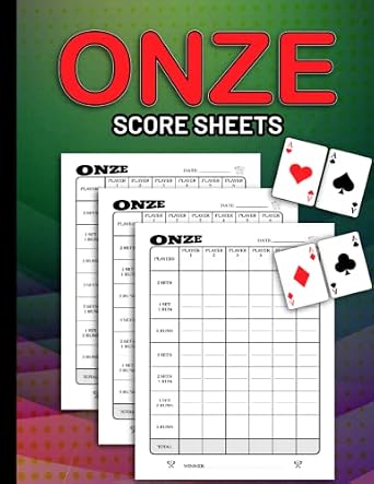 Onze Score Sheets: Onze Blank Score Sheet Notebook, Onze Accessories ...