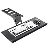 suptek Keyboard Tray Under Desk Height Adjustable Ergonomic Sliding Keyboard and Mouse Tray, 25”x9.8”, DSF5
