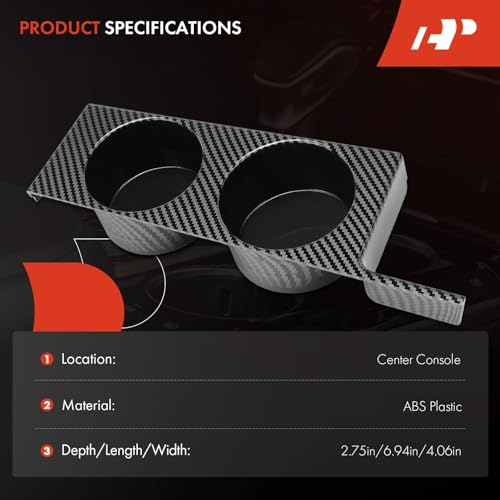 Portavasos Fibra de Carbono Compatible BMW E39 miniatura 2