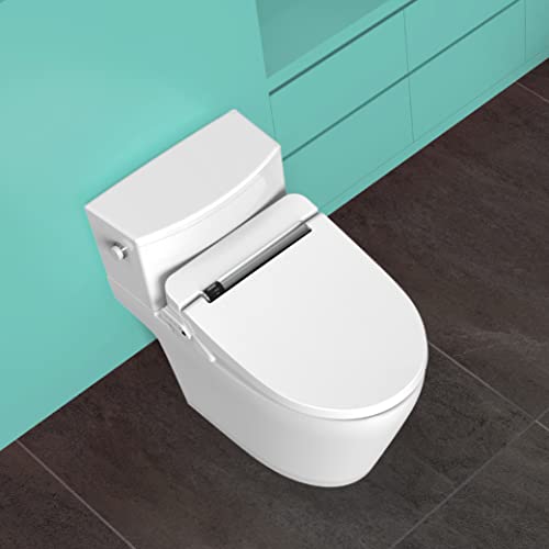 VOVO STYLEMENT VB-4100SR Electronic Smart Bidet Toilet Seat, Made in Korea, Heated Seat, Warm Dry and Water, UV LED Sterilization, One-piece Toilet Bidet Seat, Round - White
