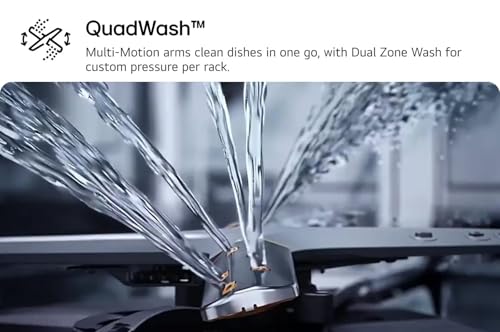 LG 14 Places QuadWash™ Dishwasher Prime Silver with TrueSteam™, Heat Dry | DFC287HVS