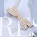Sttiafay Vintage Bow Pearl Hair Clip Barrette Gold Pearl Hair Barrette Bow Hair Pin Clip Barrette Tiny Pearl Side HairClip Barrette Accessories for Women and Girls