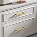 goldenwarm 10Pack 5in Brushed Gold Cabinet Pulls Gold Cabinet Handles Gold Drawer Pulls Modern Cabinet Hardware Handles for Kitchen Cabinets