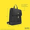 Solo New York Hybrid Tote Backpack for Women - Tote Bags for Work & Travel, Laptop Purse with Padded Compartment, Professional Handbag, Adjustable Shoulder Strap, Fits 13.3" Computer - Austin, Black