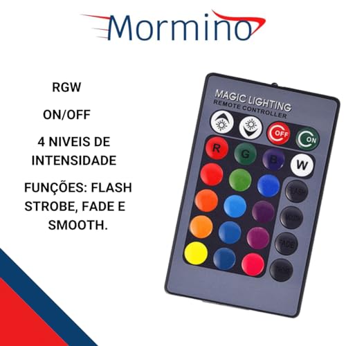 Lâmpada Led Rgb Colorida Com Controle Remoto 15w E27 Bivolt