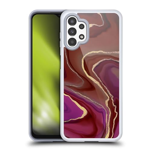 Funda de gel suave para Samsung Galaxy A13 que amortigua golpes con estilo Rose Ombre
