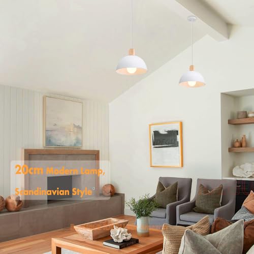 Lámpara de techo moderna blanca iDEGU iluminación interior E27 para salón 3