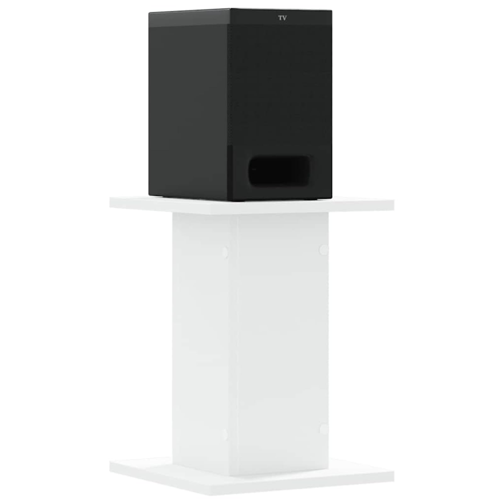 Gecheer Supporti per Altoparlanti, Design Cavo con Piastra Superiore 30x30 cm e Altezza 40 cm in Legno Multistrato, Stabili e Antivibrazione per Sistema Audio Casa e Studio