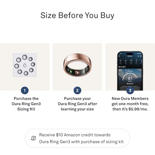 image for Oura Ring Gen3 Horizon - Rose Gold - Size 13 - Smart Ring - Size First