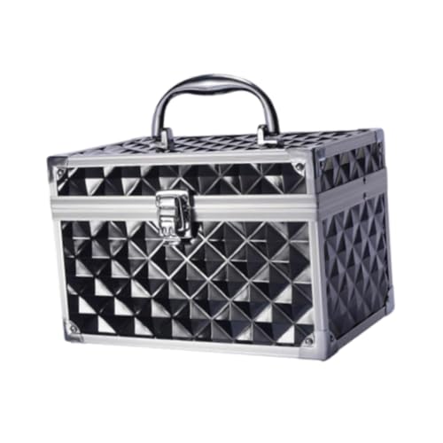 Boîte de maquillage rigide Sharplace rangement cosmétique et nail art noir