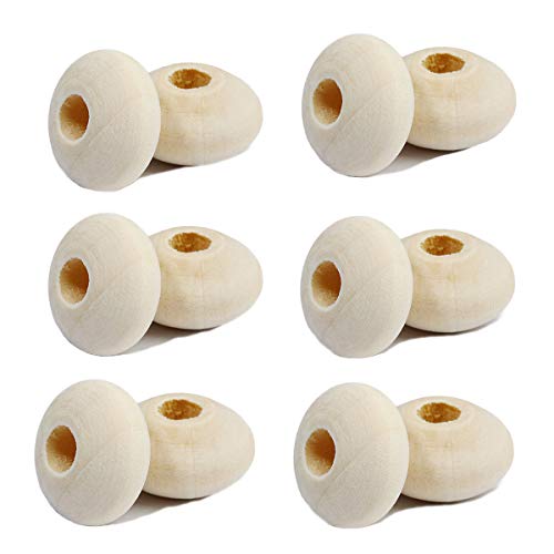 Image of 200pcs 14mm Natural Wood Abacus Beads Geometric Bead Jewelry Necklace Supply DIY Beading Craft Indoor Decorations Accessories (Abacus Beads 200pcs)