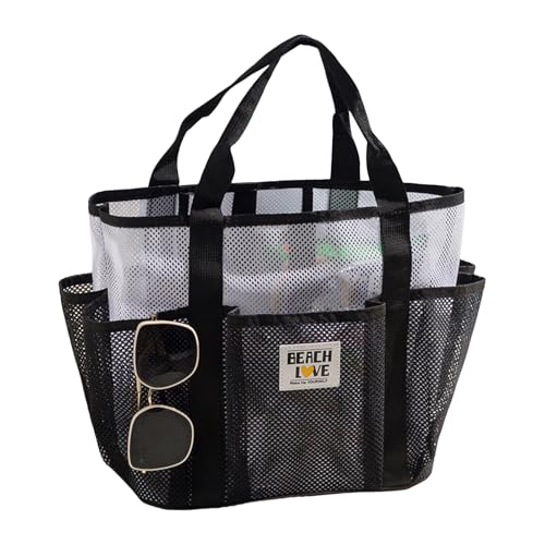 Genérico Bolso de Playa de Malla - Bolso de Malla,Tote Ligero Multiusos Grande para Mujeres Vacaciones Verano Viaje