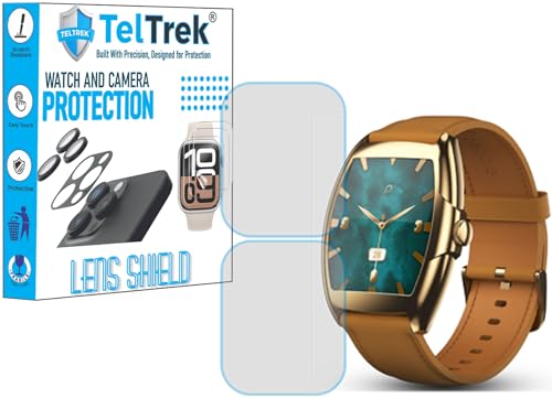 Image of Screen Protector Compatible With Pebble Regal Smartwatch, Full Hydrogel TPU Screen Guard not a Tempered Glass (Pack of 2)