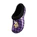 FOCO Minnesota Vikings NFL Mens Sherpa Lined Buffalo Check Clog - S