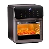 ノンフライヤー 電気エアフライヤーAir fryer 12L容量 1350W ミニ電気フライヤー ノンオイル 最高温250℃ 揚げ物 ポテト 惣菜 4~5人 自動電源オフ 過熱保護 【温度調整、時間設定、機能選択】1台8役3D熱風230°空気循環 操作簡単 食洗機OK 家庭用 引越し 結婚祝い 人気 プレゼント