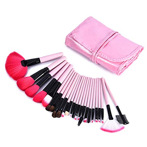 Original Deals 24 Piece Pink Glory Makeup Brush Set I Trendy Makeup Brush Set in Pink