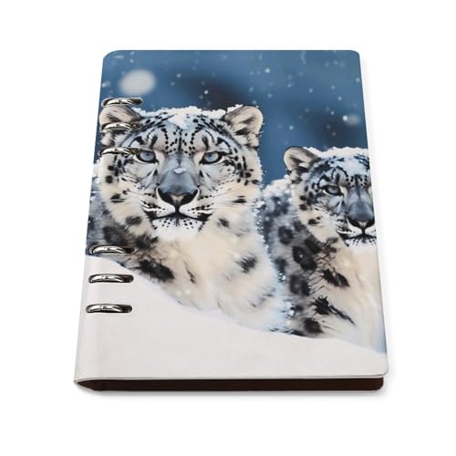 Carnet de notes A5 rechargeable en cuir avec 6 anneaux pour bureau