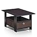 Furinno Andrey Coffee Table with Bin Drawer, Dark Walnut