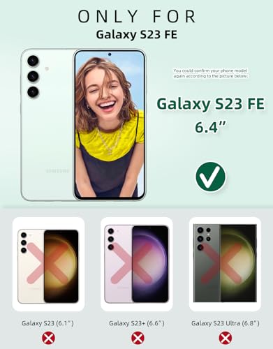 OCASE Compatible with Galaxy S23 FE 5G Wallet Case, PU Leather Flip Folio Case with Card Holders RFID Blocking Kickstand [Shockproof TPU Inner Shell] Phone Cover 6.4 Inch (2023) - Brown