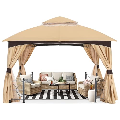 ABCCANOPY Outdoor Patio Gazebo 10x12 with Stable Metal Frame and