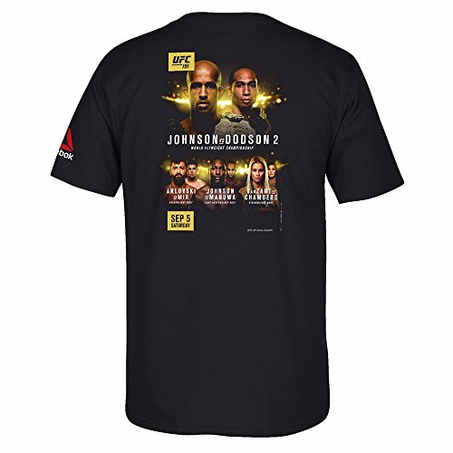 T-shirt UFC 191 Demetrious Johnson Reebok noir pour vos sessions de sport - 3