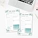 Teal Undated Daily Task Planner To do List Pad, Mom School Family Life Work Personal Productivity Notepad, Day Schedule Organizer, Fitness Exercise Goal Habit Tracker 50 Tear Off Pages