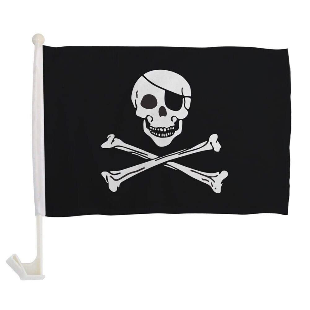 12x18 Jolly Roger Pirate Eye Patch Car Window Vehicle 12