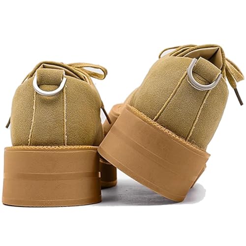 Men's Lace Up Suede Oxford Dress Shoes Platform Round Toe Old Fashion Casual Derby Shoes4