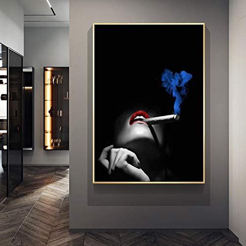 Portrait lèvres affiches et gravures pour habiller un mur vide avec élégance sans cadre