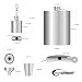 eyepower Petaca de acero inoxidable 210 ml + embudo + 2 pequeños...