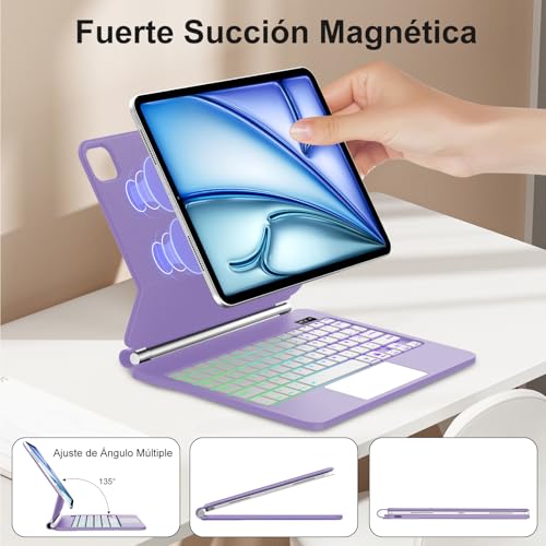 Teclado con Touchpad para iPad Air 11 FOGARI Magic Keyboard Bluetooth con Ñ 5