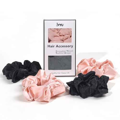 Image of Hair Scrunchies for Women - Hair Ties No Damage Both for Thick Hair or Thin Hair Curl Hair No Crease Scrunchies Ponytail Holder No Hurt Your Hair