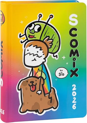 Fantastiko Diario Scottecs Arcobaleno Rosso 2025/2026 Datato 16 Mesi Standard 17x12 cm + Omaggio Penna Colorata