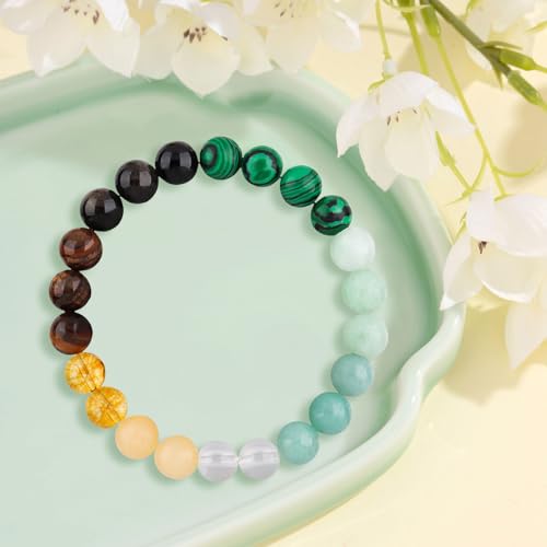 Pulsera de Cristal Sanador de 8 mm Protección y Suerte miniatura 3