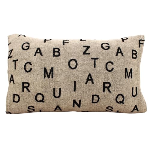 タオル地のびのび枕カバー (アルファベット・ベージュ)