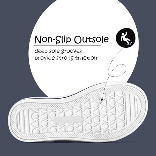 Image of K KomForme Toddler Shoes, Hook & Loop Canvas Sneakers for Boys and Girls | Slip-on, Lightweight, Comfortable