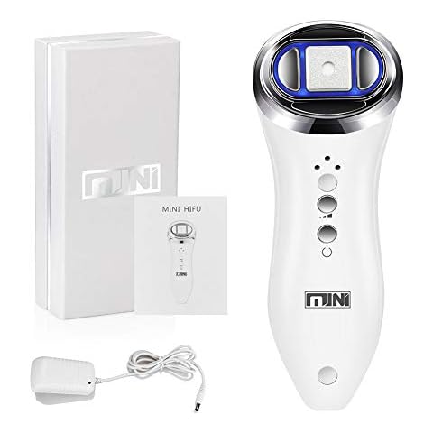 Mini HIFU Machine Professional RF Ultrasonic HIFU Face Lifting Wrinkles Remove Skin Tightening Machine for Women Chin Neck Eyes Face Rejuvenation Anti-Ageing Beauty Device Cover