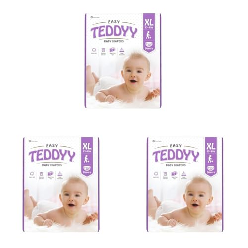 Image of TEDDYY Easy Baby Extra Large Size Diaper (Pack of 90), 13-17 kgs, Long Lasting Absorption, Anti - Rash