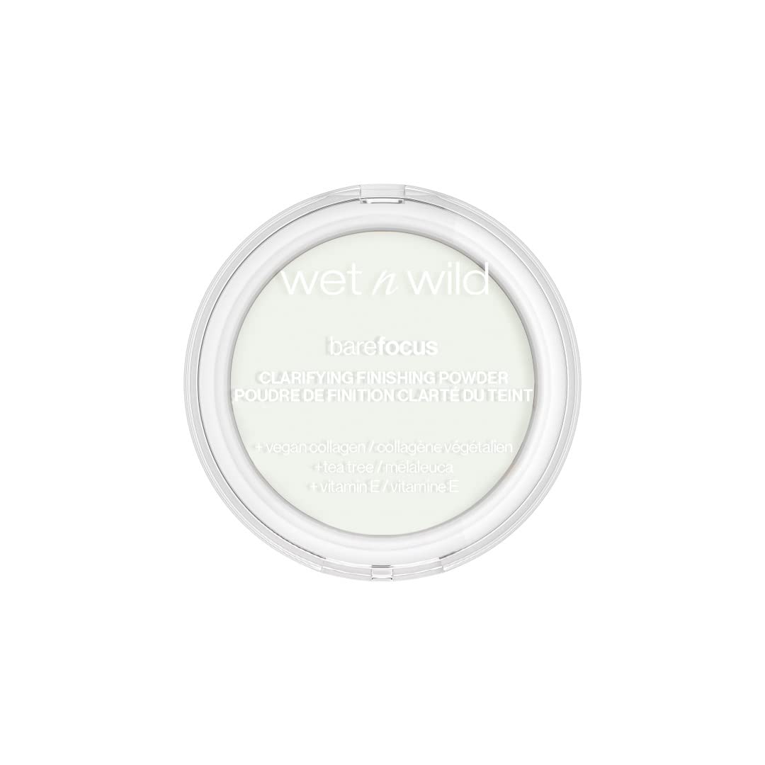 Wet n Wild Bare Focus Clarifying Finishing Powder | Matte | Pressed Setting Powder Translucent with Vitamin E & Vegan Collagen Paraben & Cruelty Free-1.34 Ounces