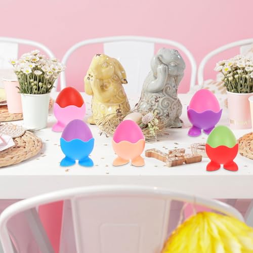 Soporte de almacenamiento para huevos de silicona multipropósito de 12 cavidades resistente 5