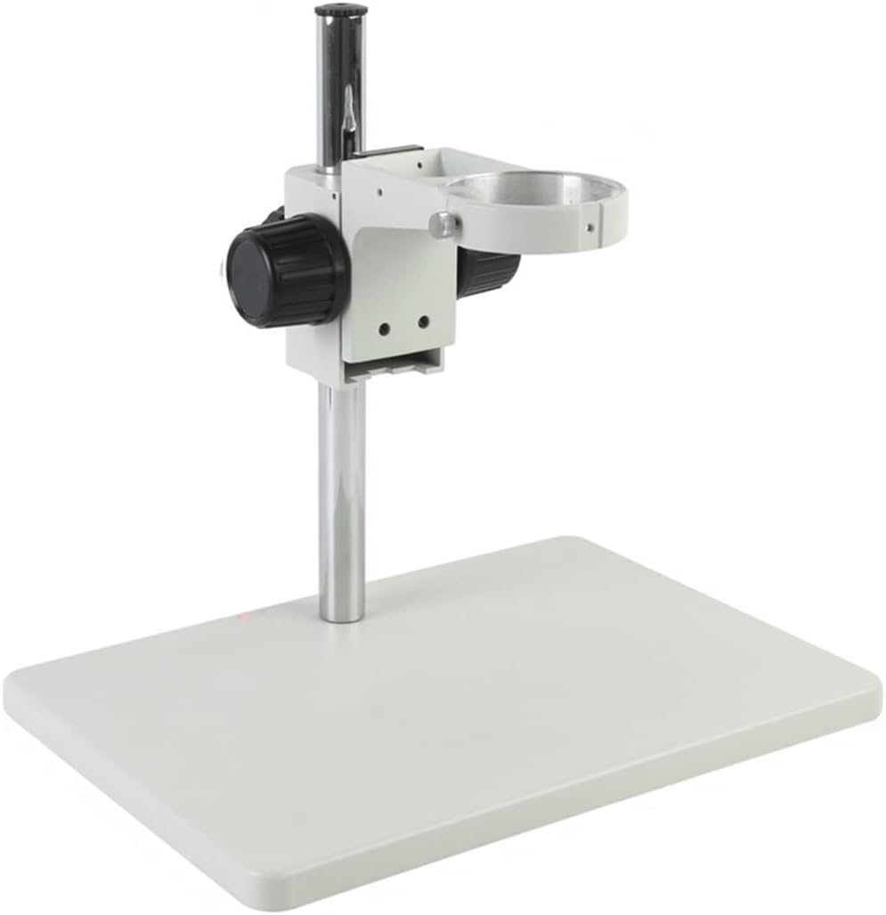 Microscope Accessories Kit Lab Adjustable Boom Table Working Stand Holder 76mm Ring Holder Adjustable Metal Arm Microscope Slides(8)