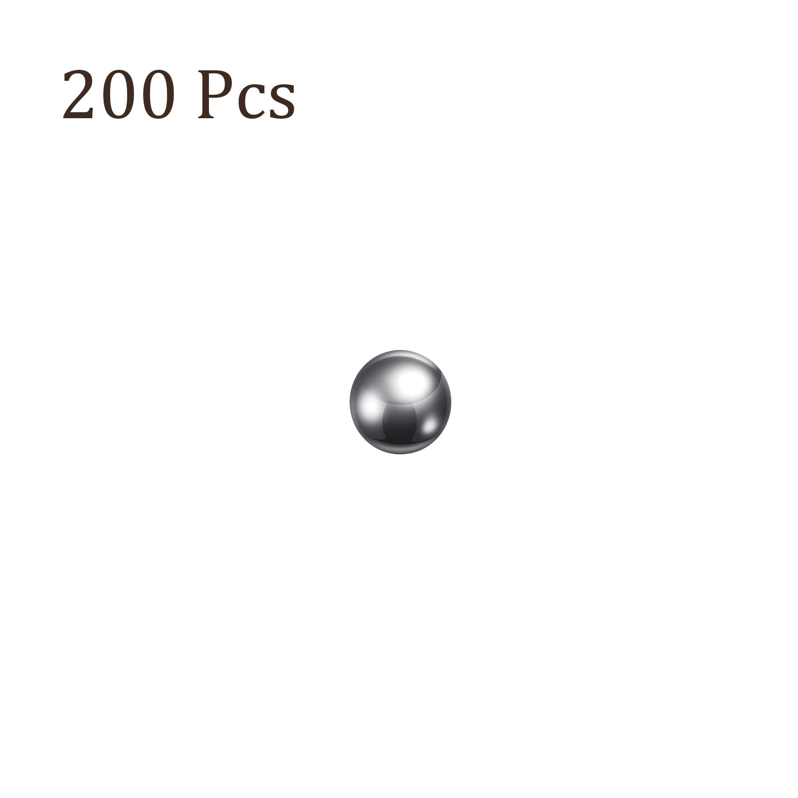 200uds Precisión Bolas - [9,5mm] Carbono Acero para Rodamientos Válvulas Uso, Sólido