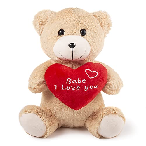 GSUIVER 10" Valentine's Day Valentines Gift for Children Kids, Girlfriend, Boyfriend, Plush Stuffed Animal (Babe-Love)