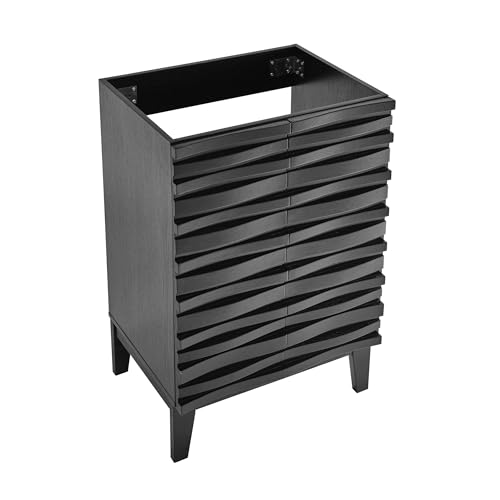 Image of Swiss Madison Cascade 24 inch Bathroom Vanity in Black Cabinet Only
