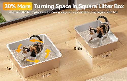 Arenero metálico cerrado para gato Meowant XXL con tapa miniatura 3