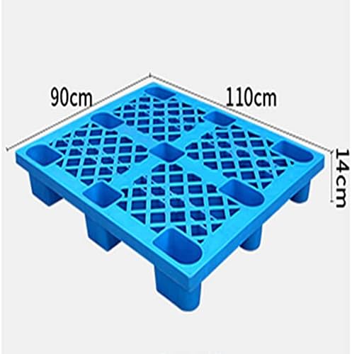 Lightweight Plastic Tray,Moisture Proof Cargo Pallet Cargo Pallet Pallets Mesh Design to Ensure Good Air Circulation Favorable Storage of Goods (Color : Blue, Size : 80x100cm) (Blu