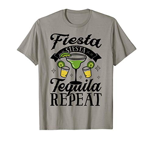 Fiesta Siesta Tequila Repeat Cinco de Mayo Funny Men Women T-Shirt